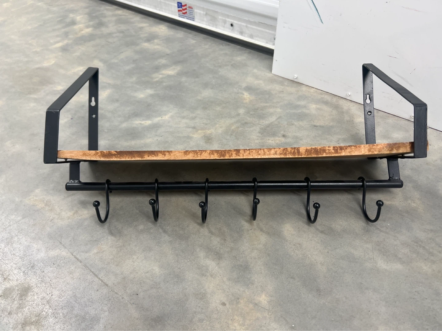 Wall Mounted Shelf with Hooks - photo 2