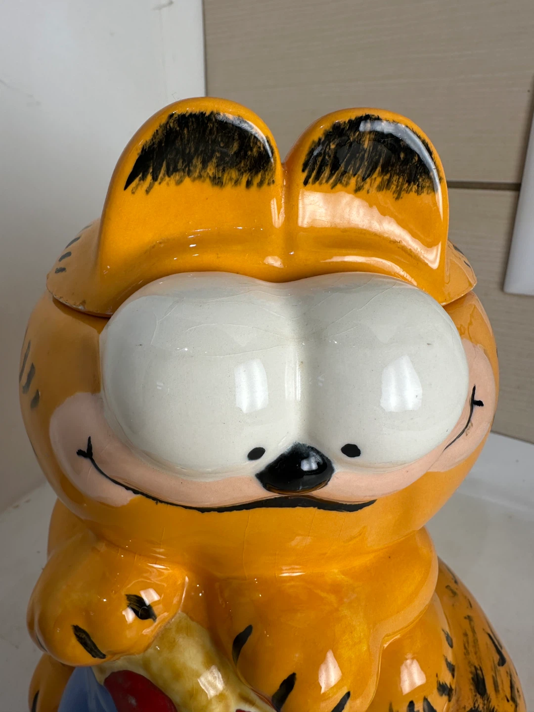Vintage Hand Painted Ceramic Garfield Cookie Jar - photo 2