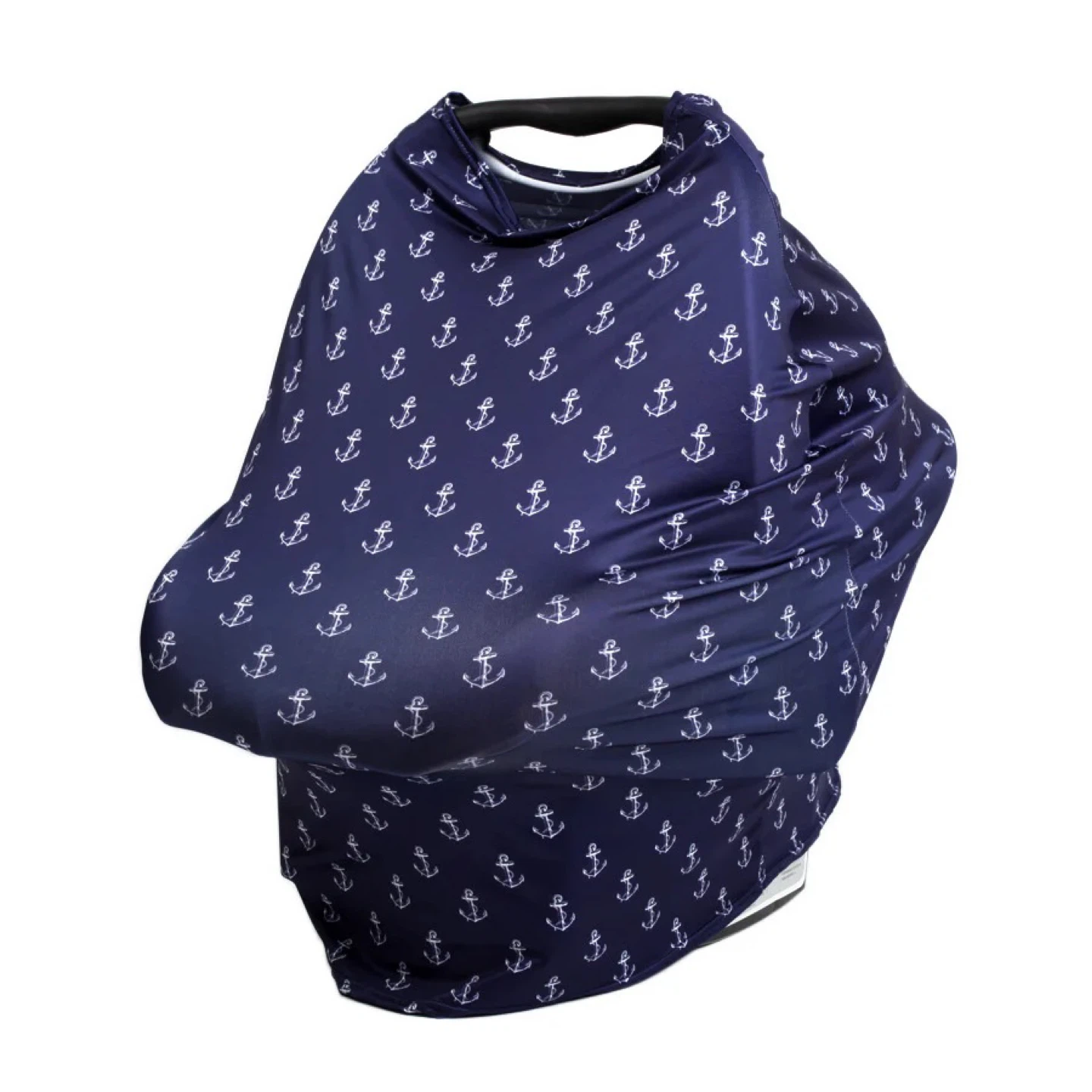 Nursing Cover/Car Seat Canopy - Navy Anchor Print