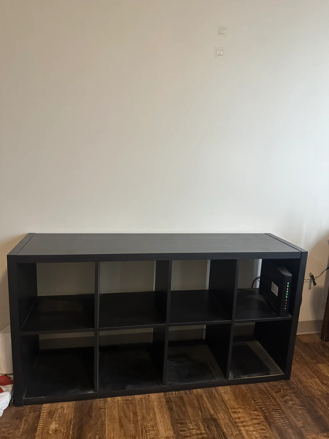 Black 8-Cube Storage Shelf