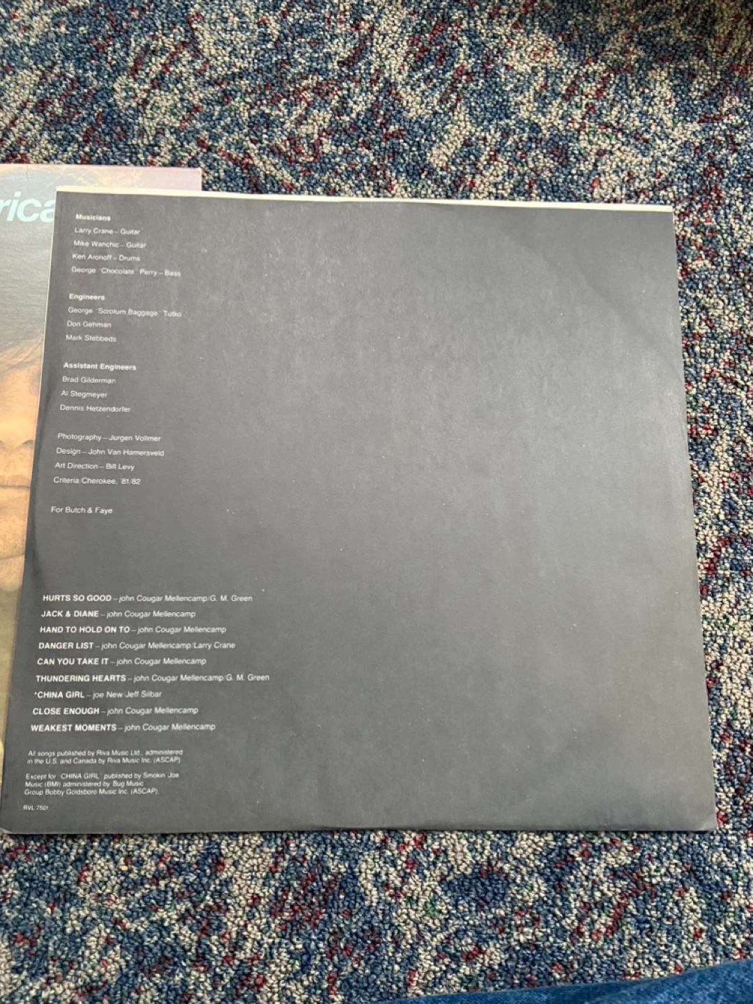 John Cougar Mellencamp American Fool Vinyl Record - photo 5