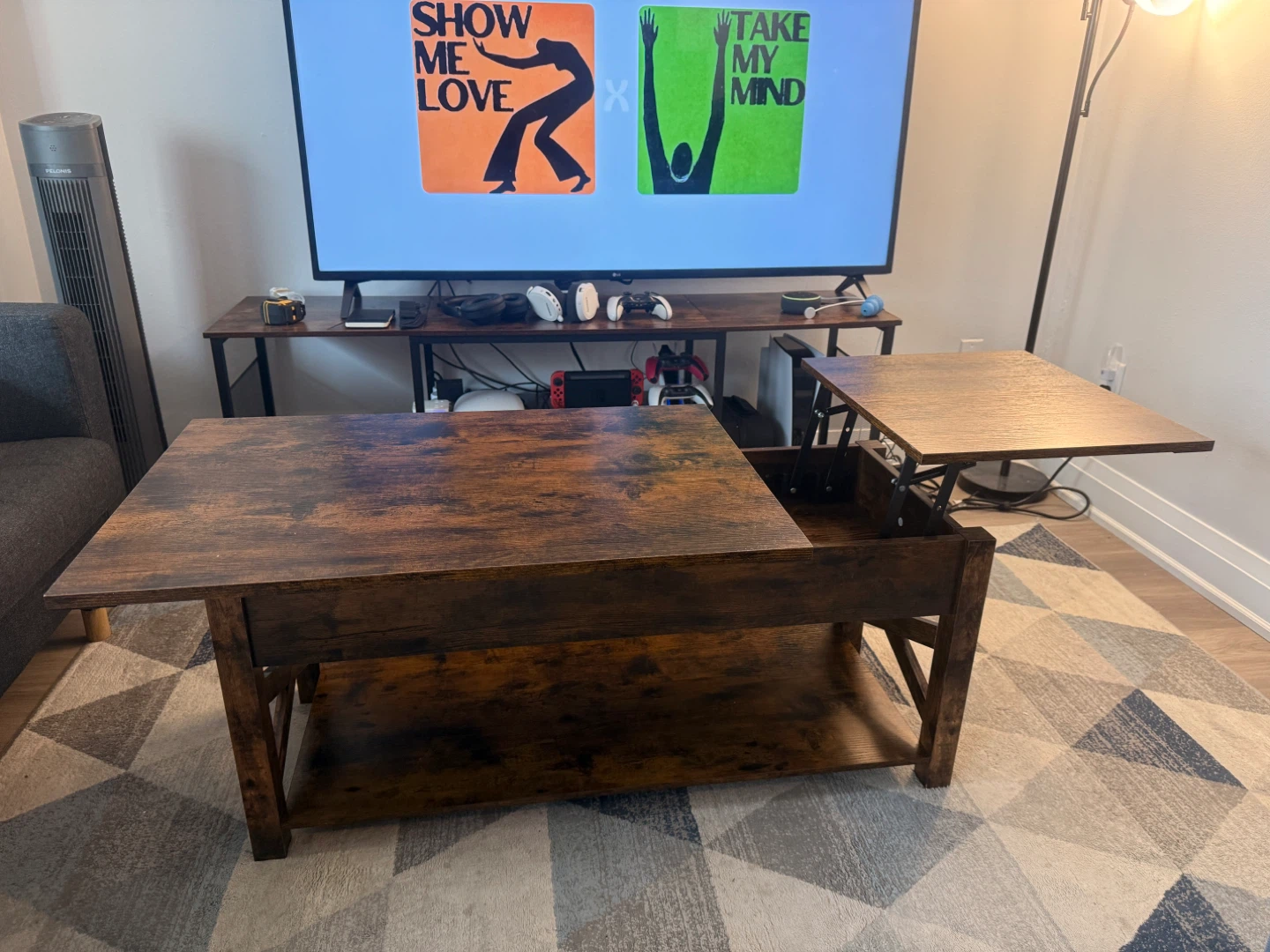 Lift Top Coffee Table with Storage - photo 5