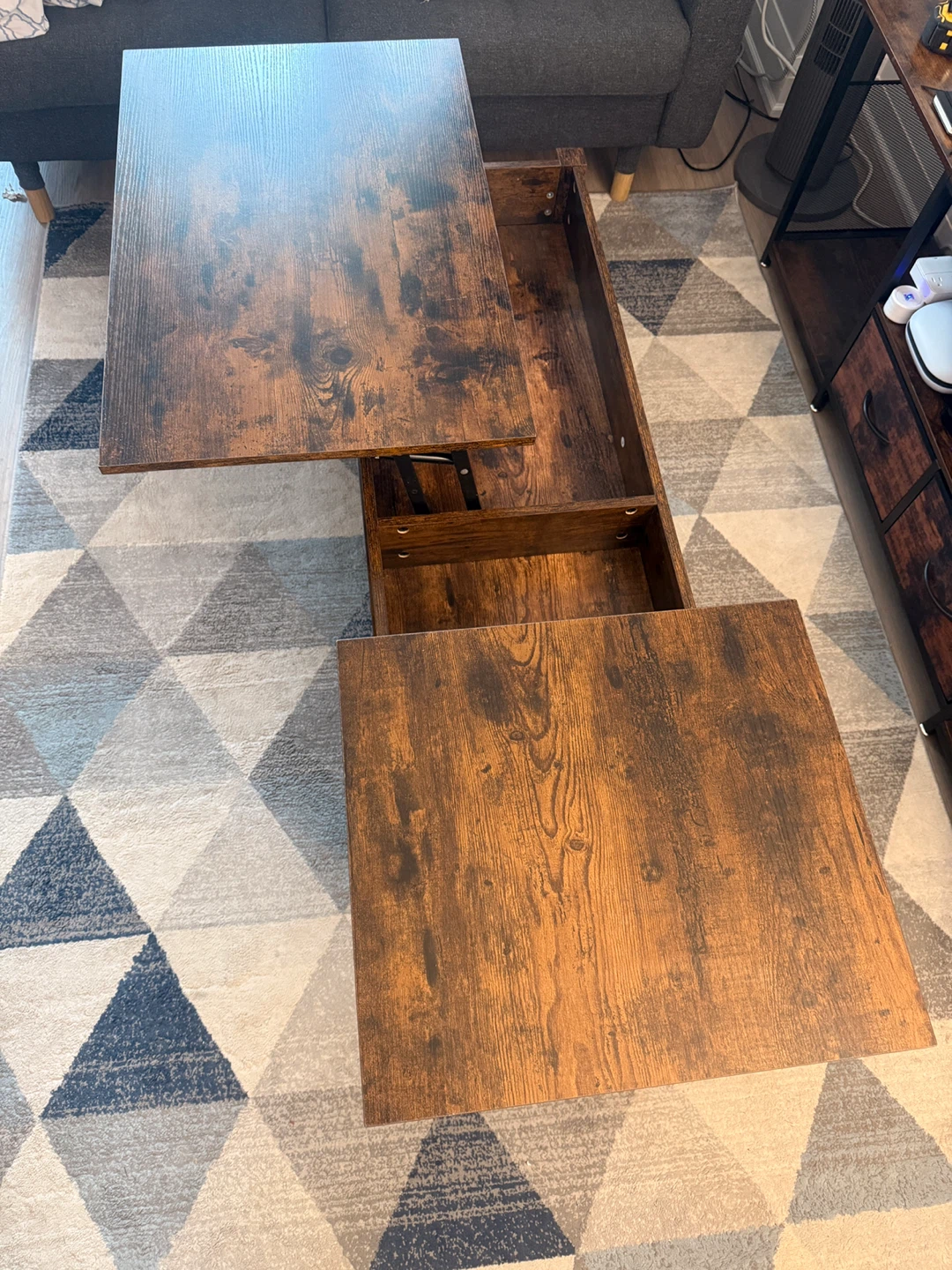 Lift Top Coffee Table with Storage - photo 3