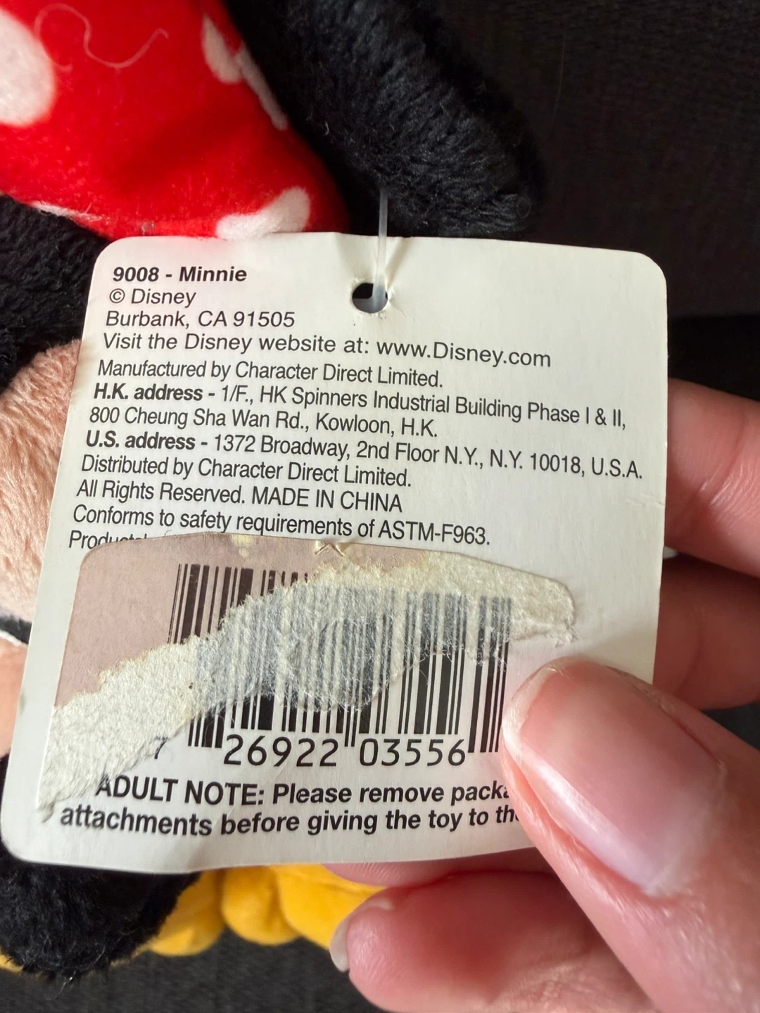NTW Disney Minnie Mouse Plush Toy - photo 3
