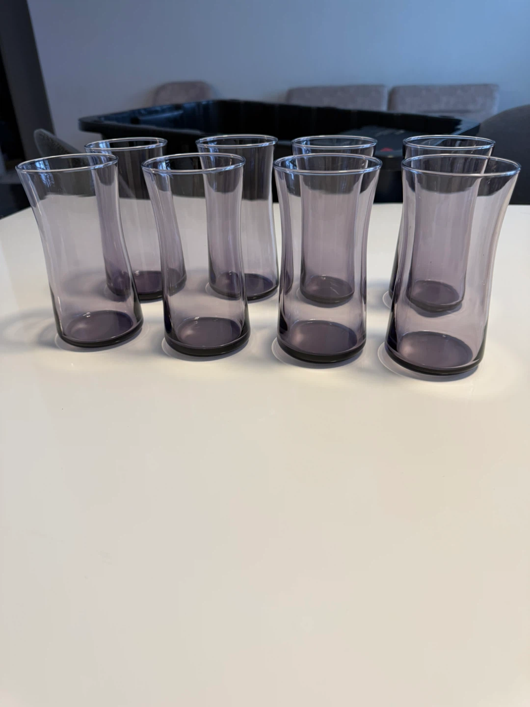 Set of 8 Purple Glass Tumblers - photo 3