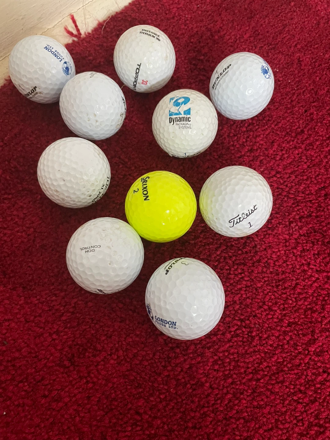 Assorted Golf Balls - Titleist, Srixon, Dunlop, TopPoint