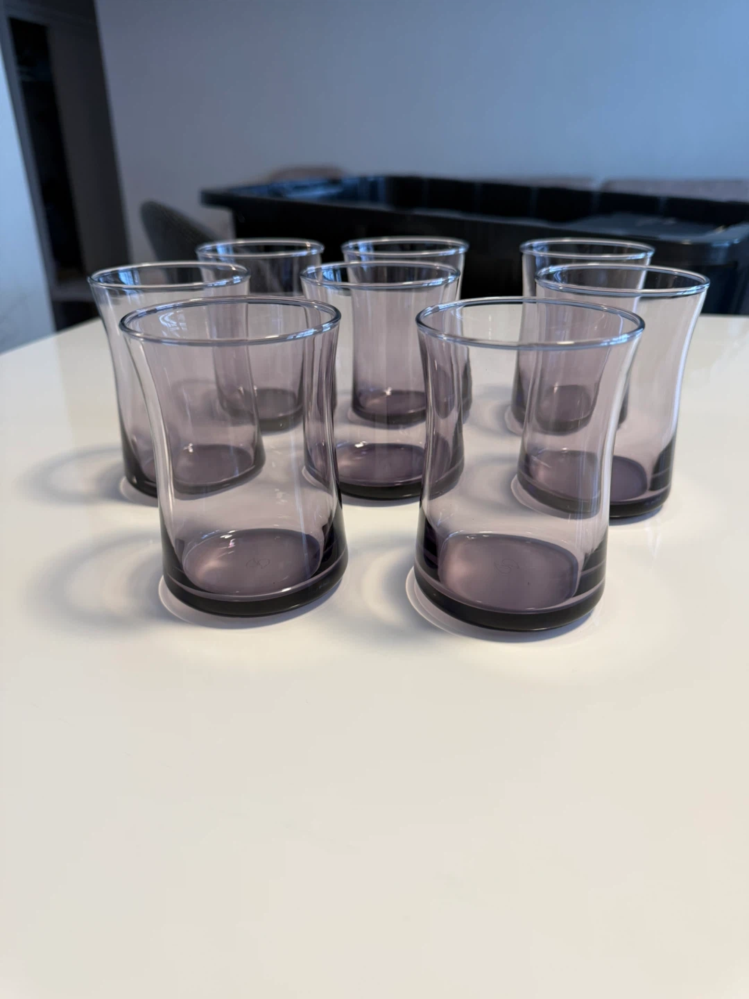 Set of 8 Purple Tumbler Glasses ( small size)