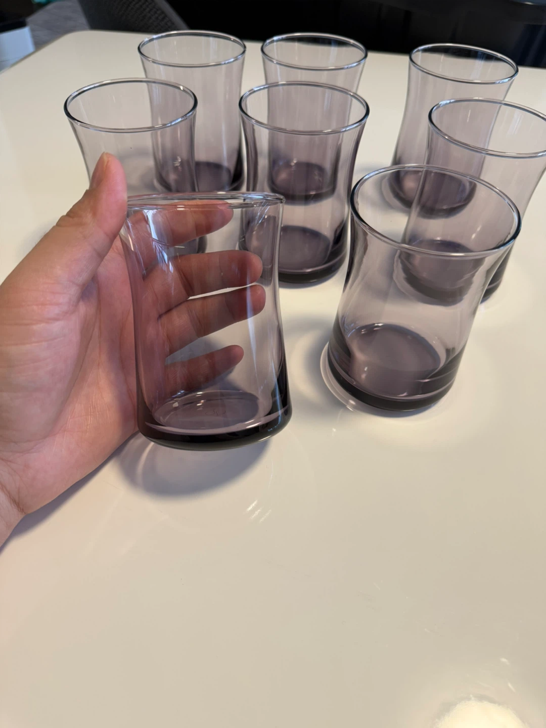Set of 8 Purple Tumbler Glasses ( small size) - photo 2