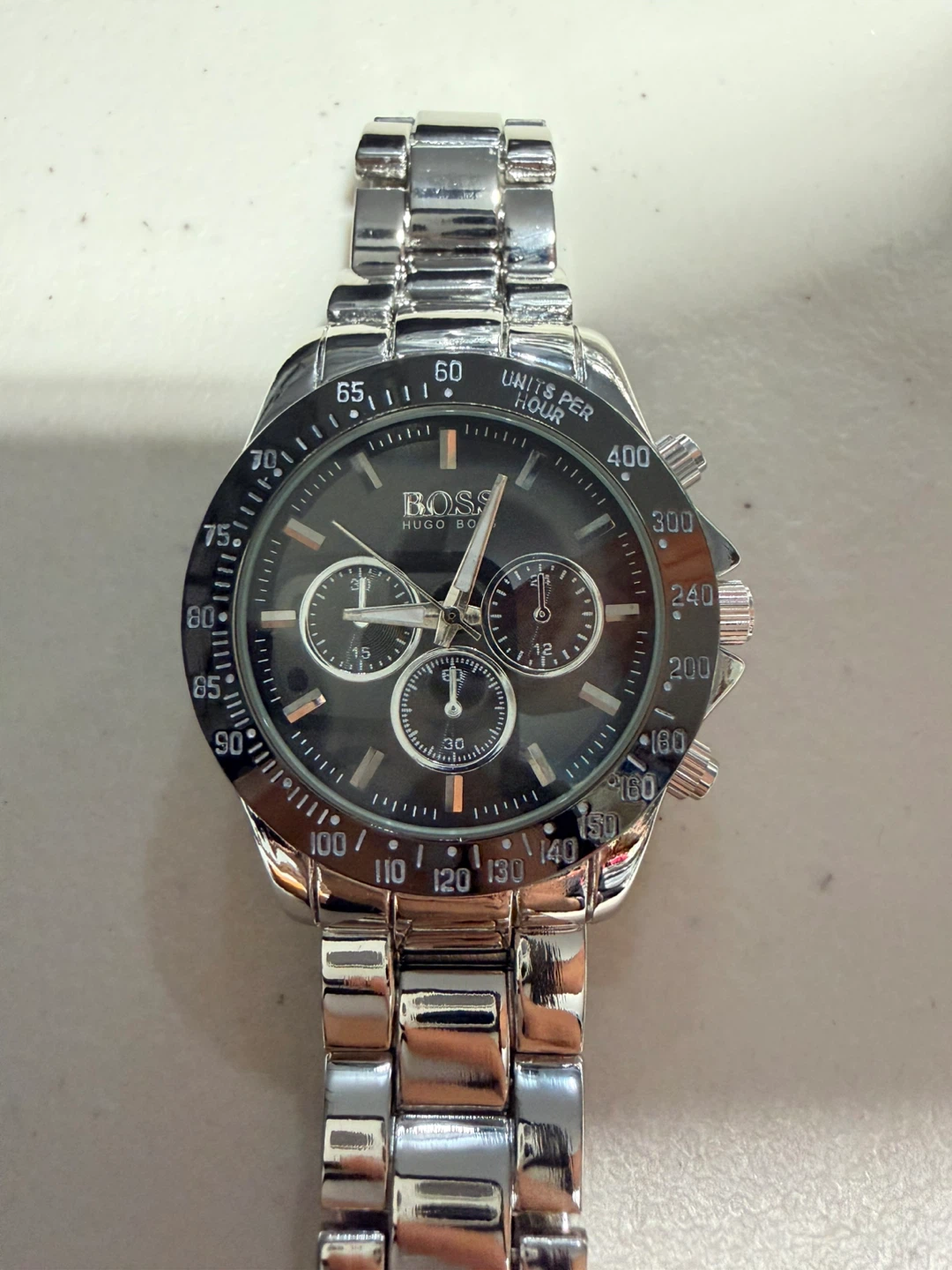 HUGO BOSS Chronograph Watch - Silver Stainless Steel
