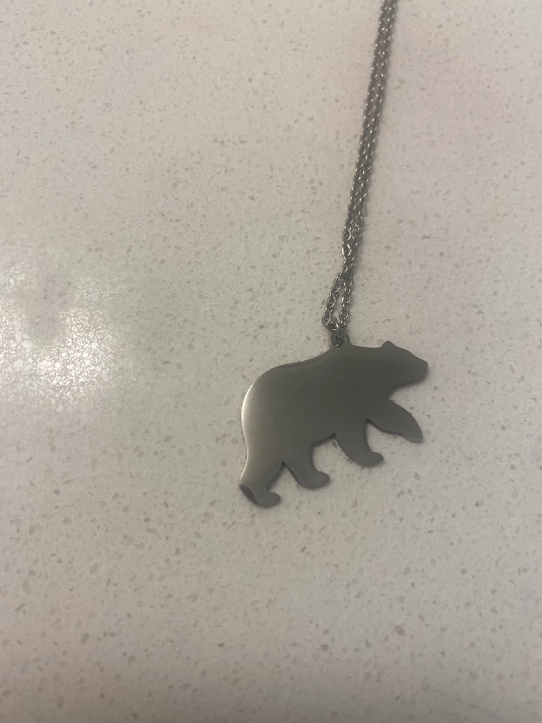 Bear pendant necklace with nature design - photo 4