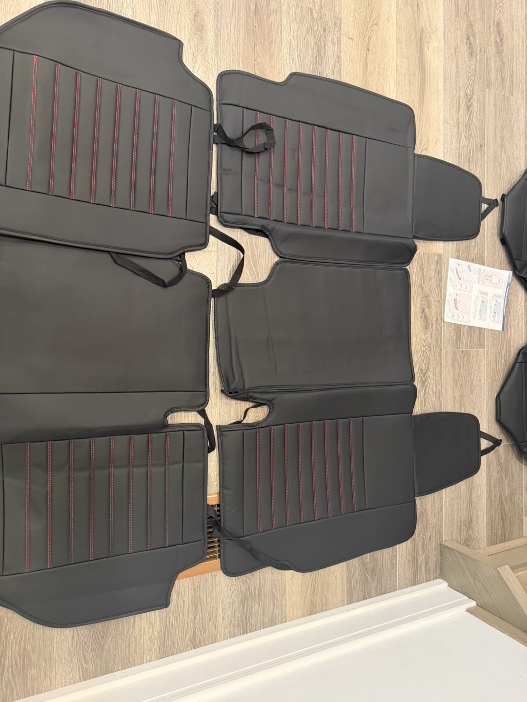Black & Red Car Seat Covers Set - photo 4