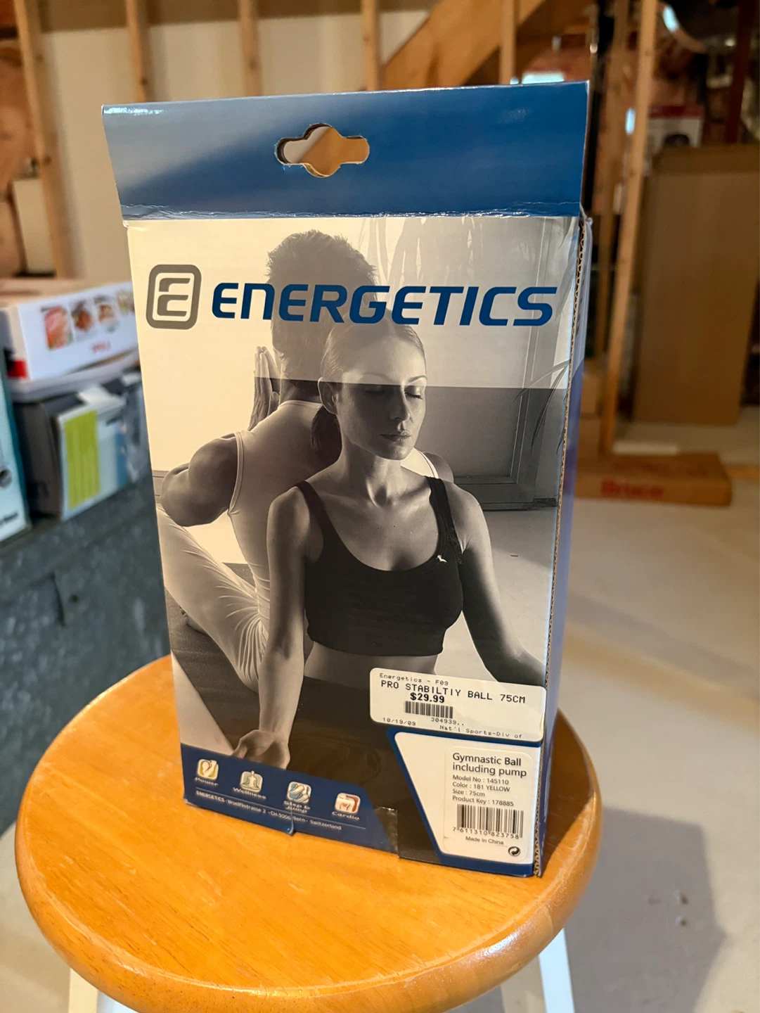 Energetics Pro Stability Ball 75cm, Yellow - photo 2