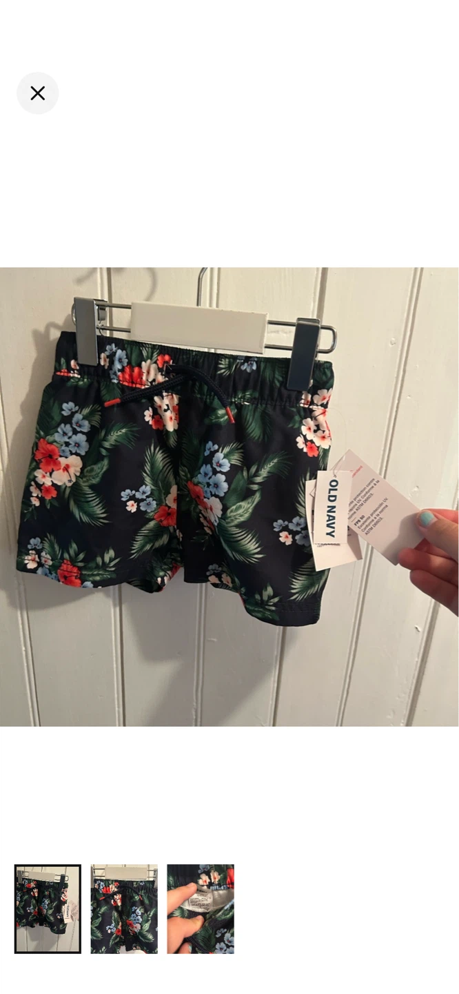 Old Navy Boys Floral Swim Trunks Size 12-18 Months