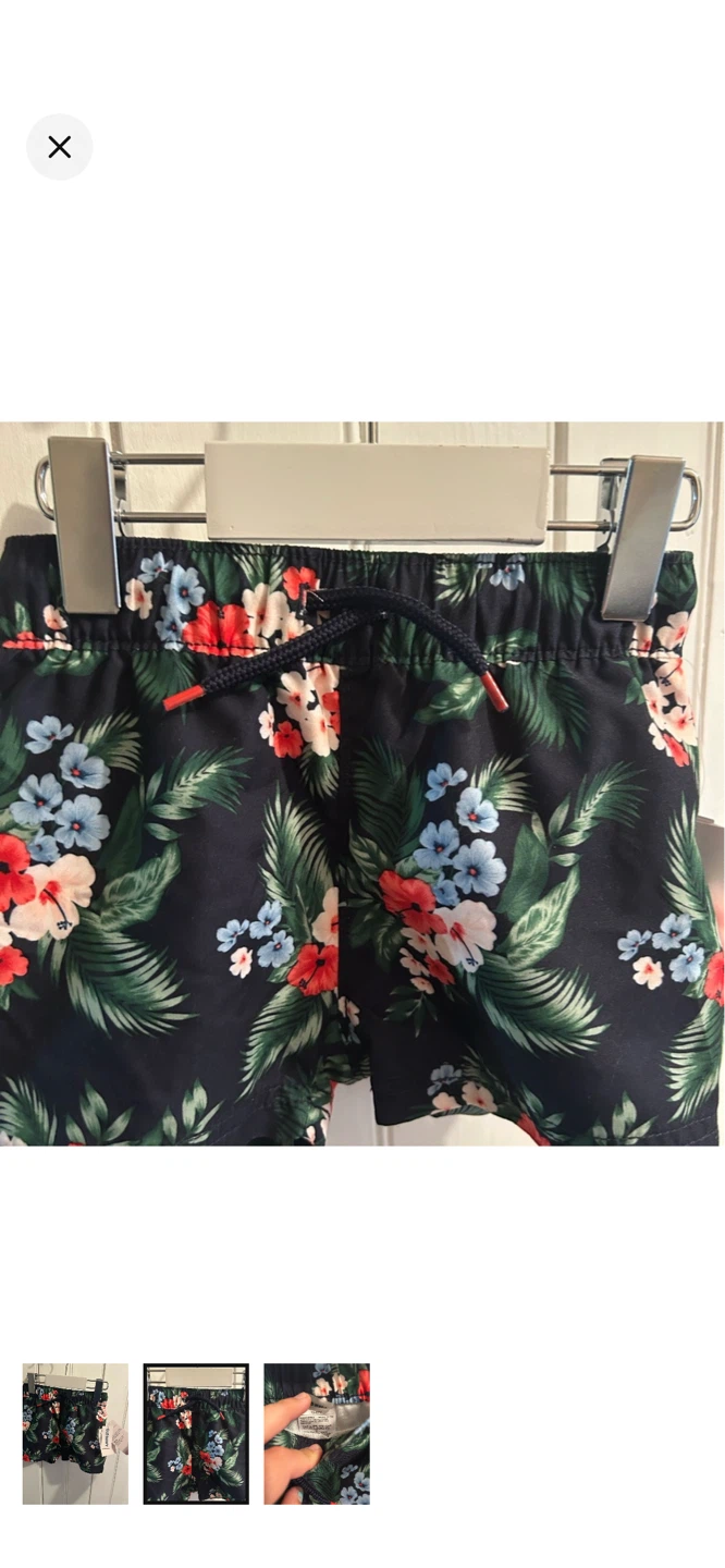 Old Navy Boys Floral Swim Trunks Size 12-18 Months - photo 2