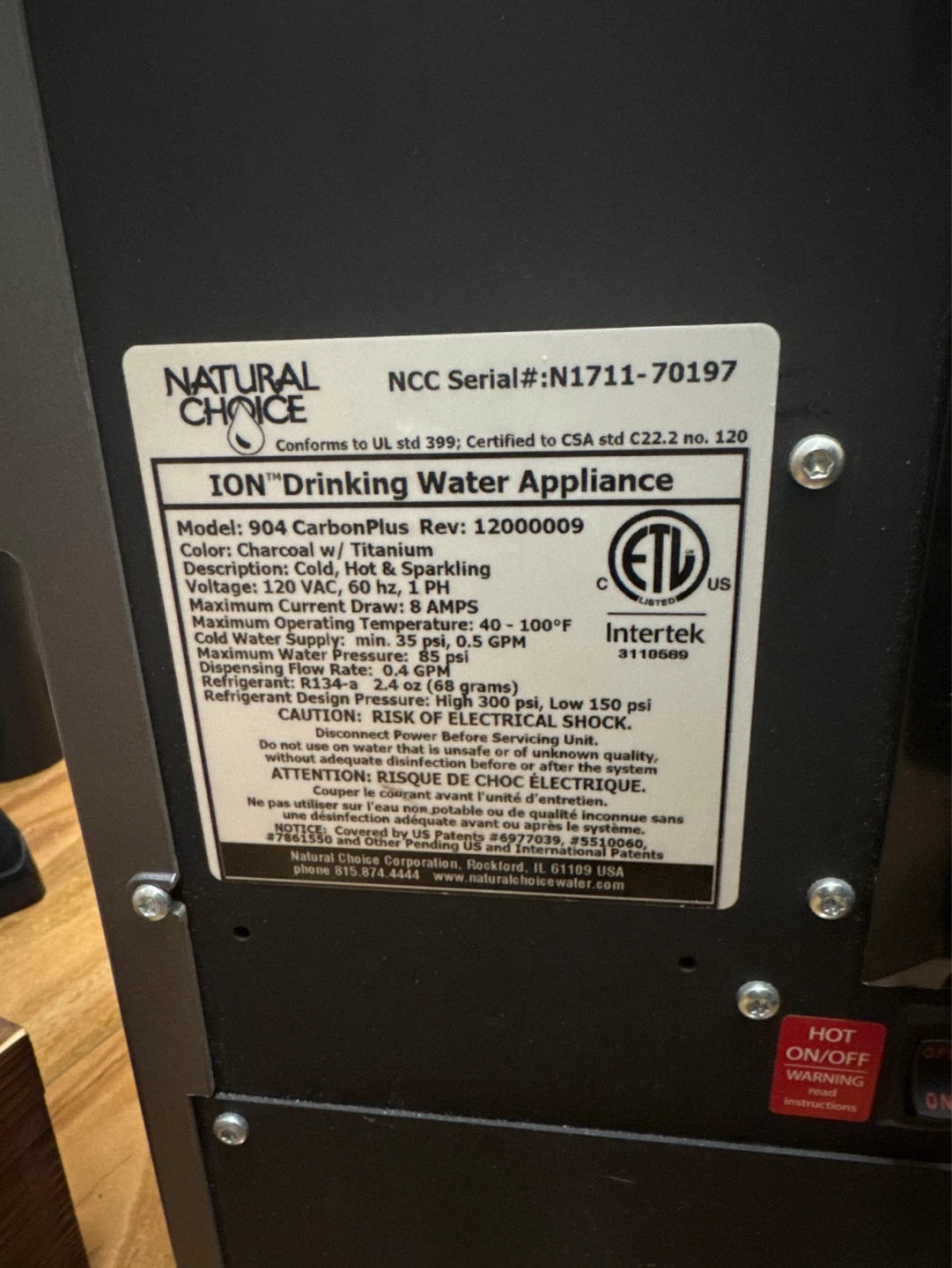 ION 904 CarbonPlus Drinking Water Appliance - photo 2