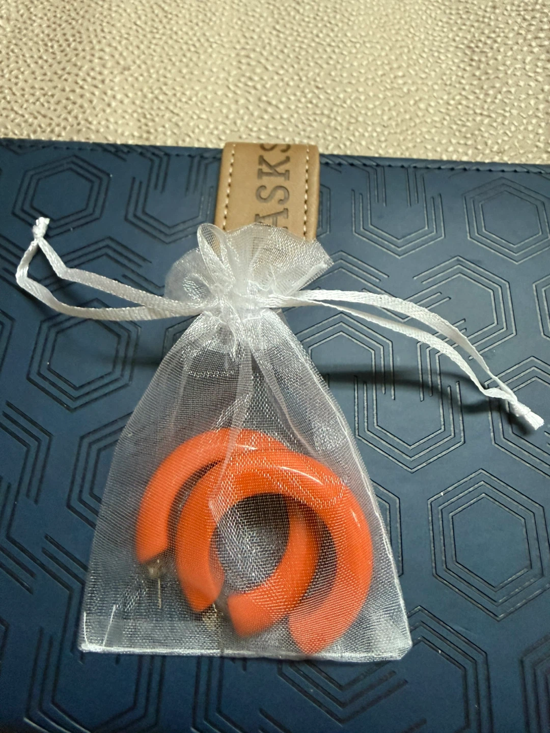 Orange Hoop Earrings- Free when you buy any other jewelry item - photo 3