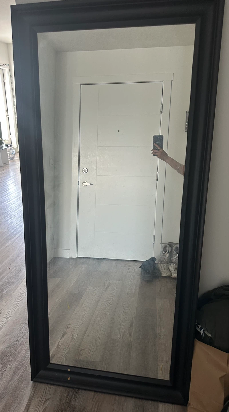 Large Black Framed Mirror