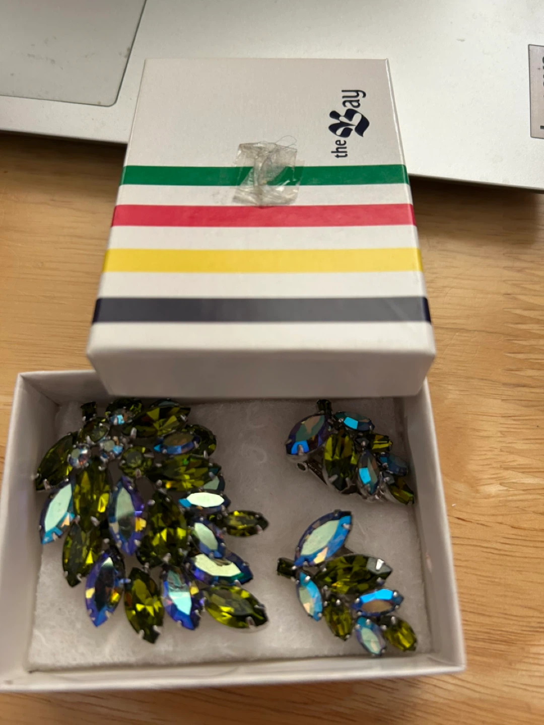 The Bay Brooch and Earring Set