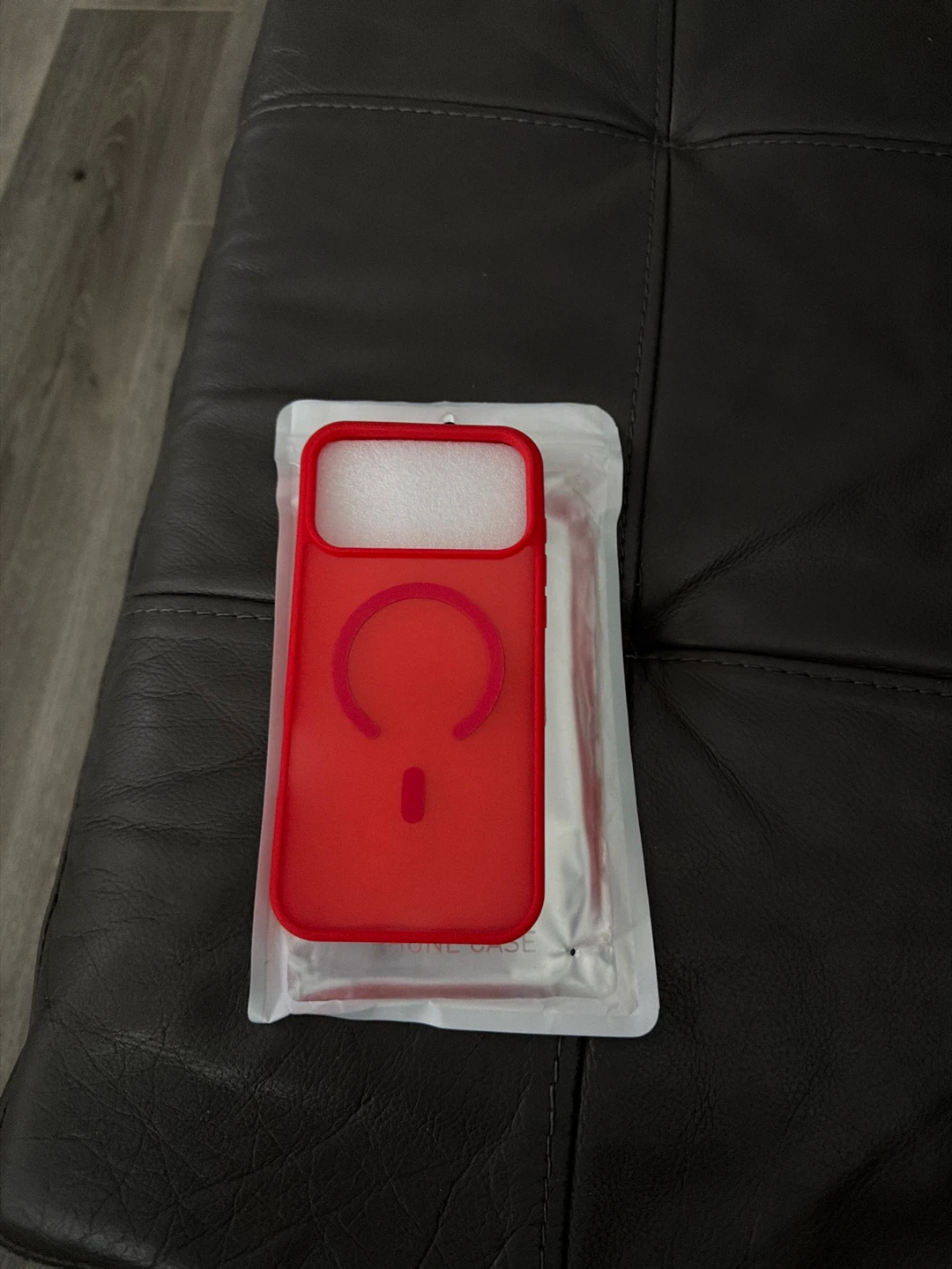 Red Phone Case with Magnetic Ring 17 Pro max