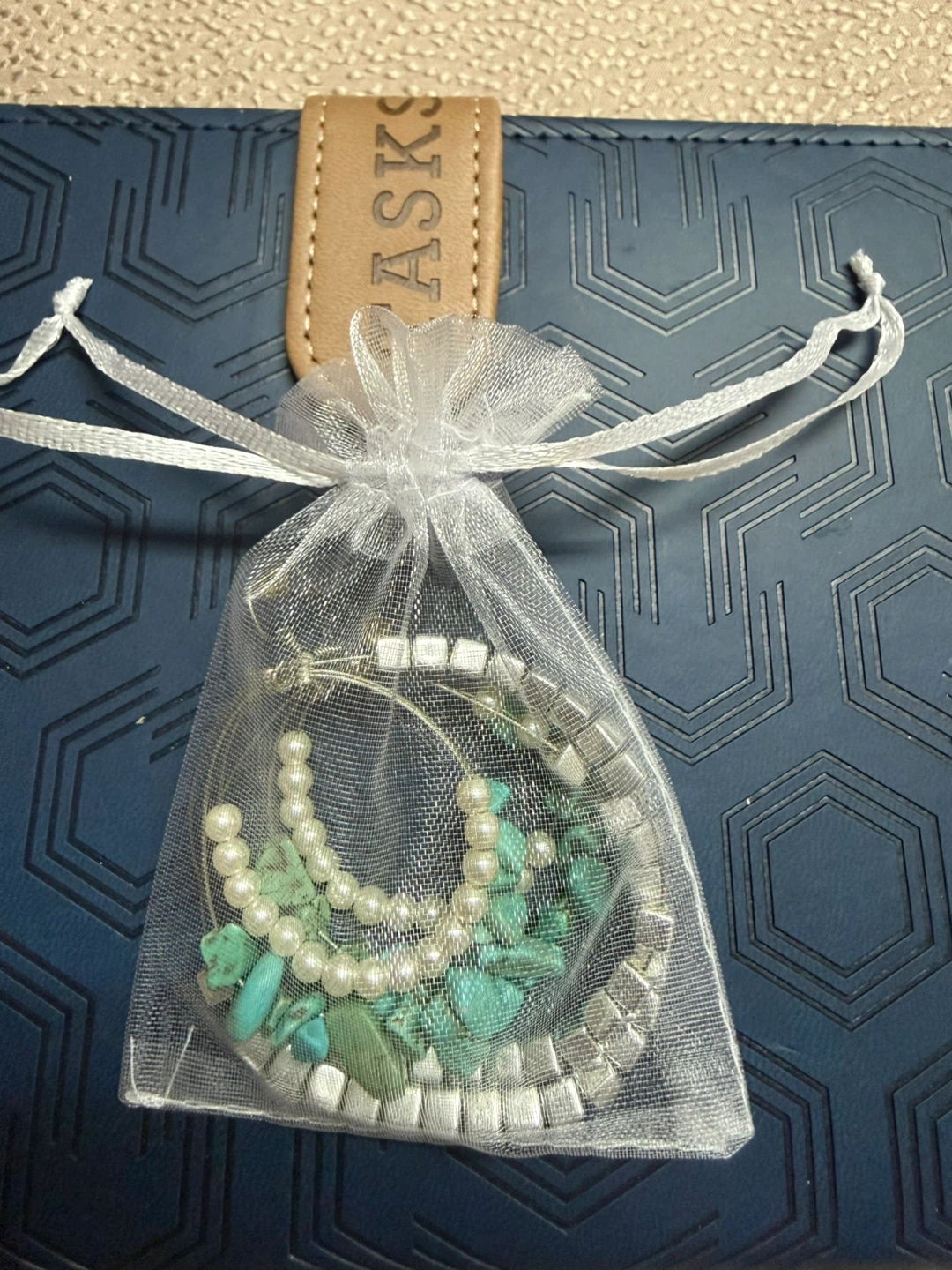 Boho Earrings with Turquoise & Pearls-Free with another purchase - photo 3