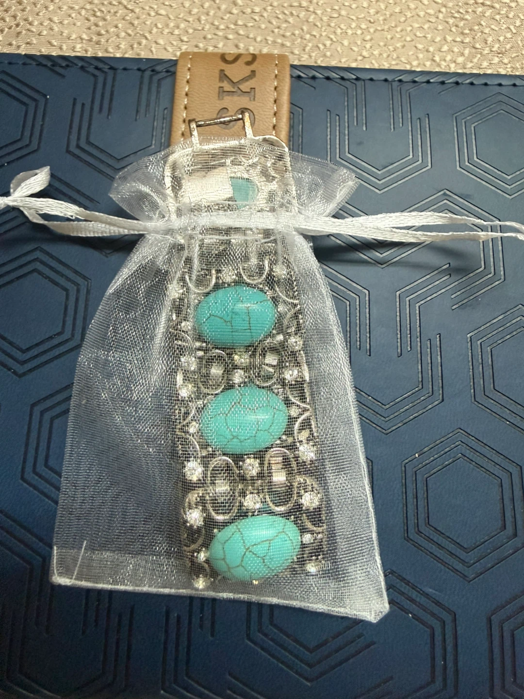 Turquoise and Rhinestone Bracelet - photo 4