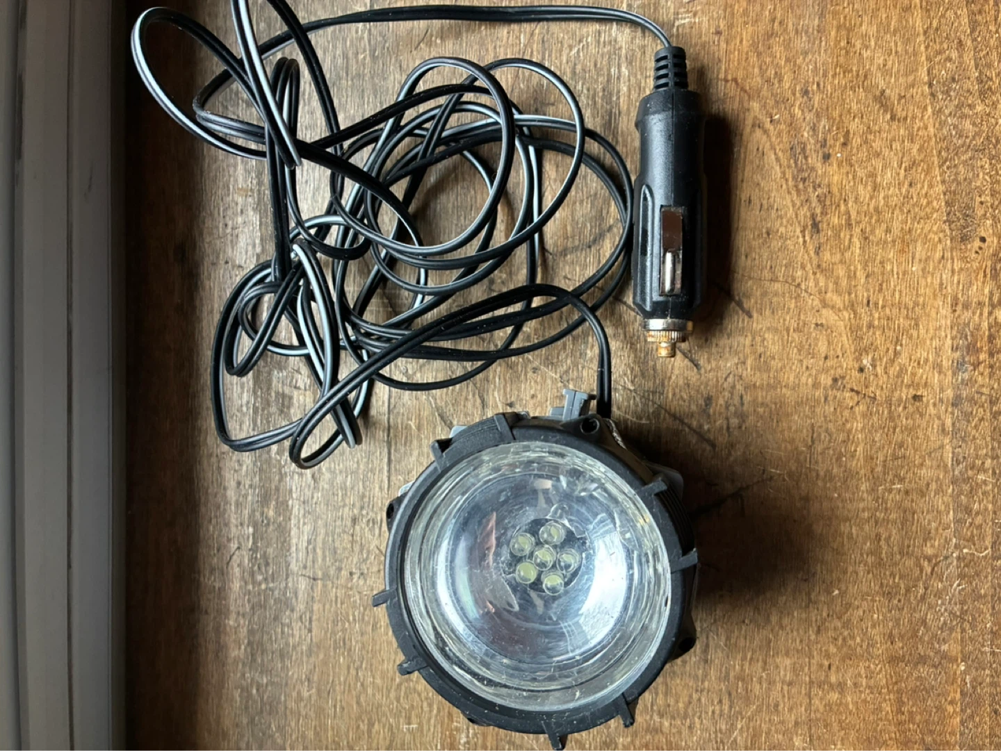 Portable car 12V emergency spotlight  LED cig lighter AS IS