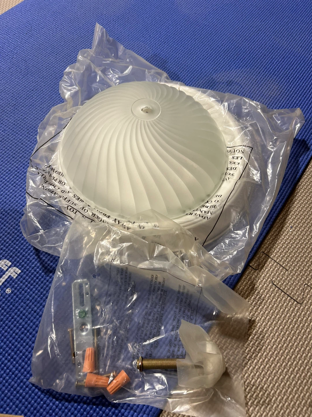 Hampton Bay Twin Pack Flush Mount Fixture - White/Frosted Glass - photo 2