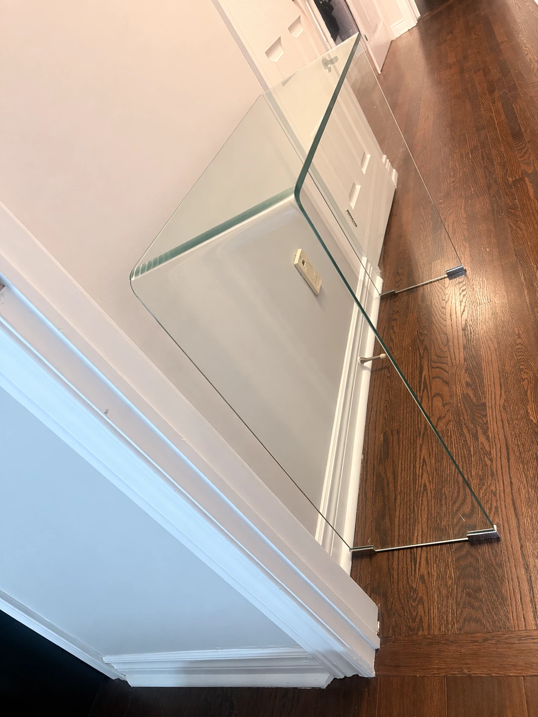 Curved Glass Console Table