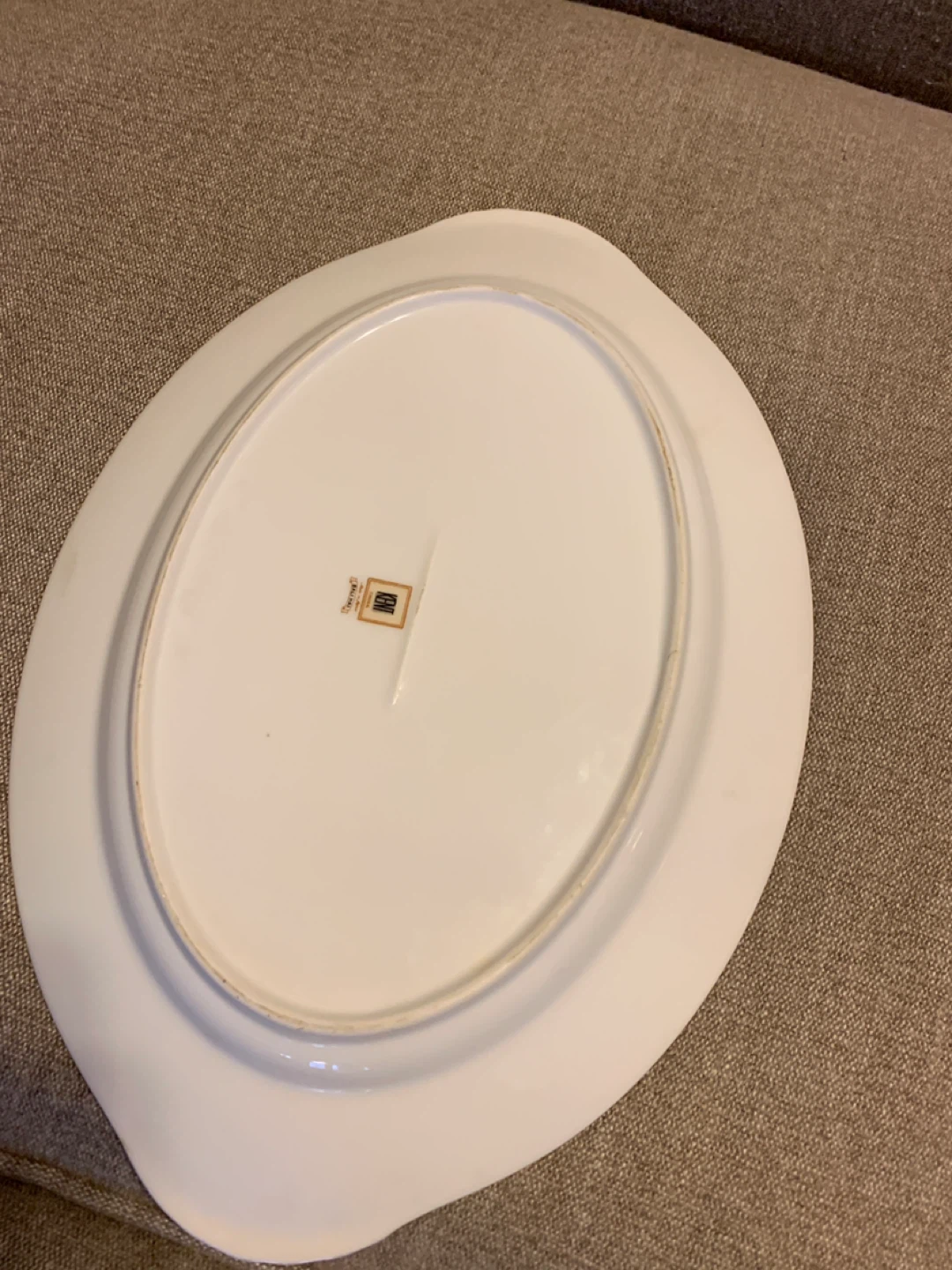 Oval Platter with Bamboo Design - photo 2