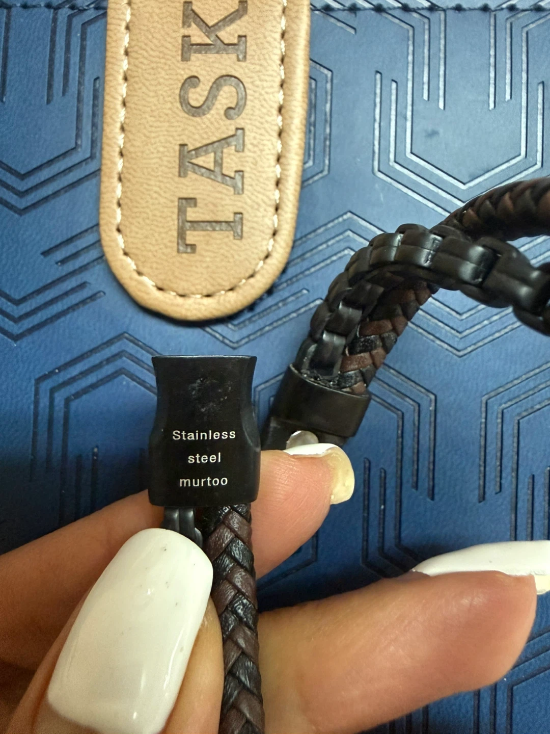 Men’s Stainless Steel & Leather Braided Bracelet - photo 5