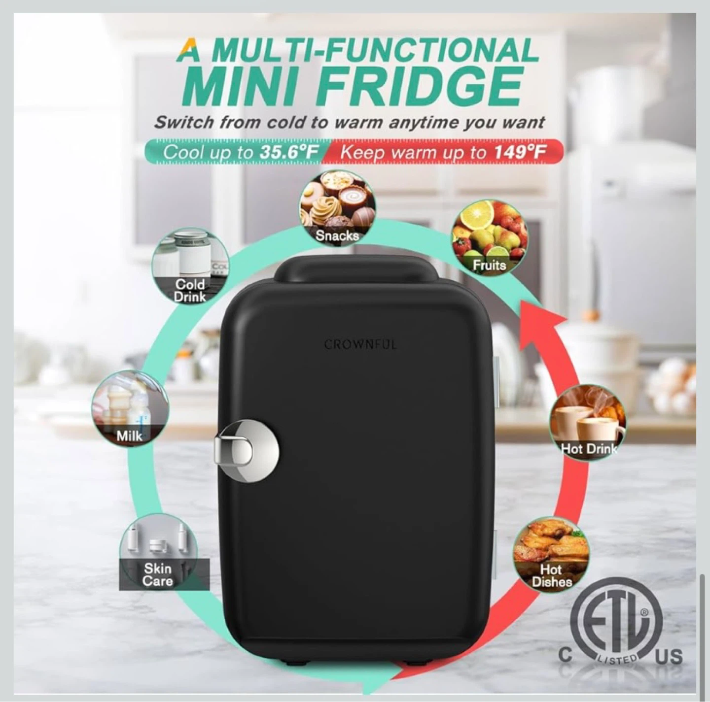 New Mini Fridge, 4 Liter/6 Can Portable Cooler and Warmer - photo 4