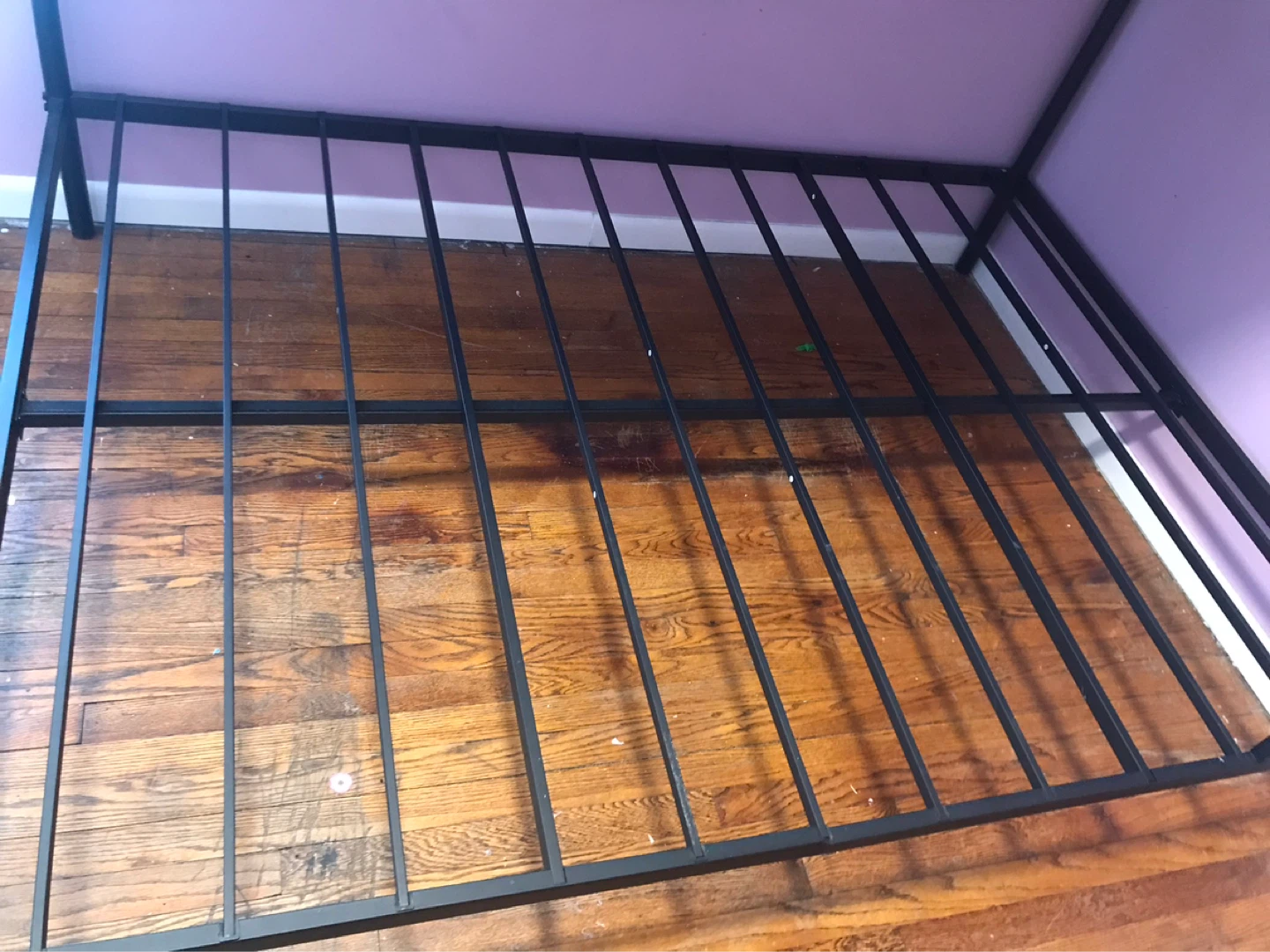 Black Metal Bunk Bed Frame with Ladder - photo 2