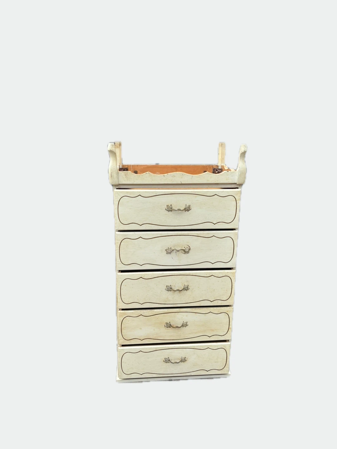 Antique Cream 5-Drawer Dresser - photo 2