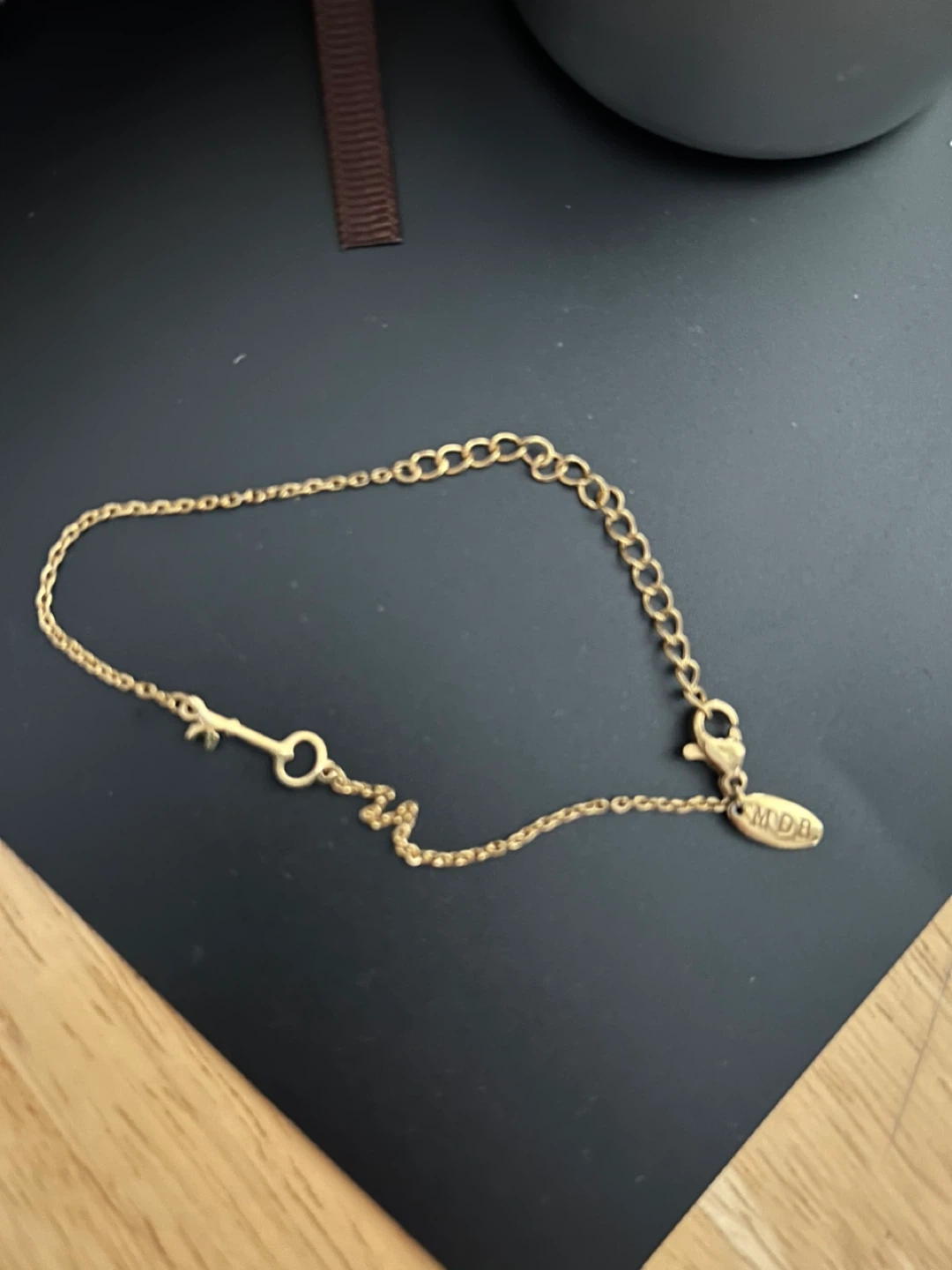 MDB Gold Coloured Bracelet with Key Charm