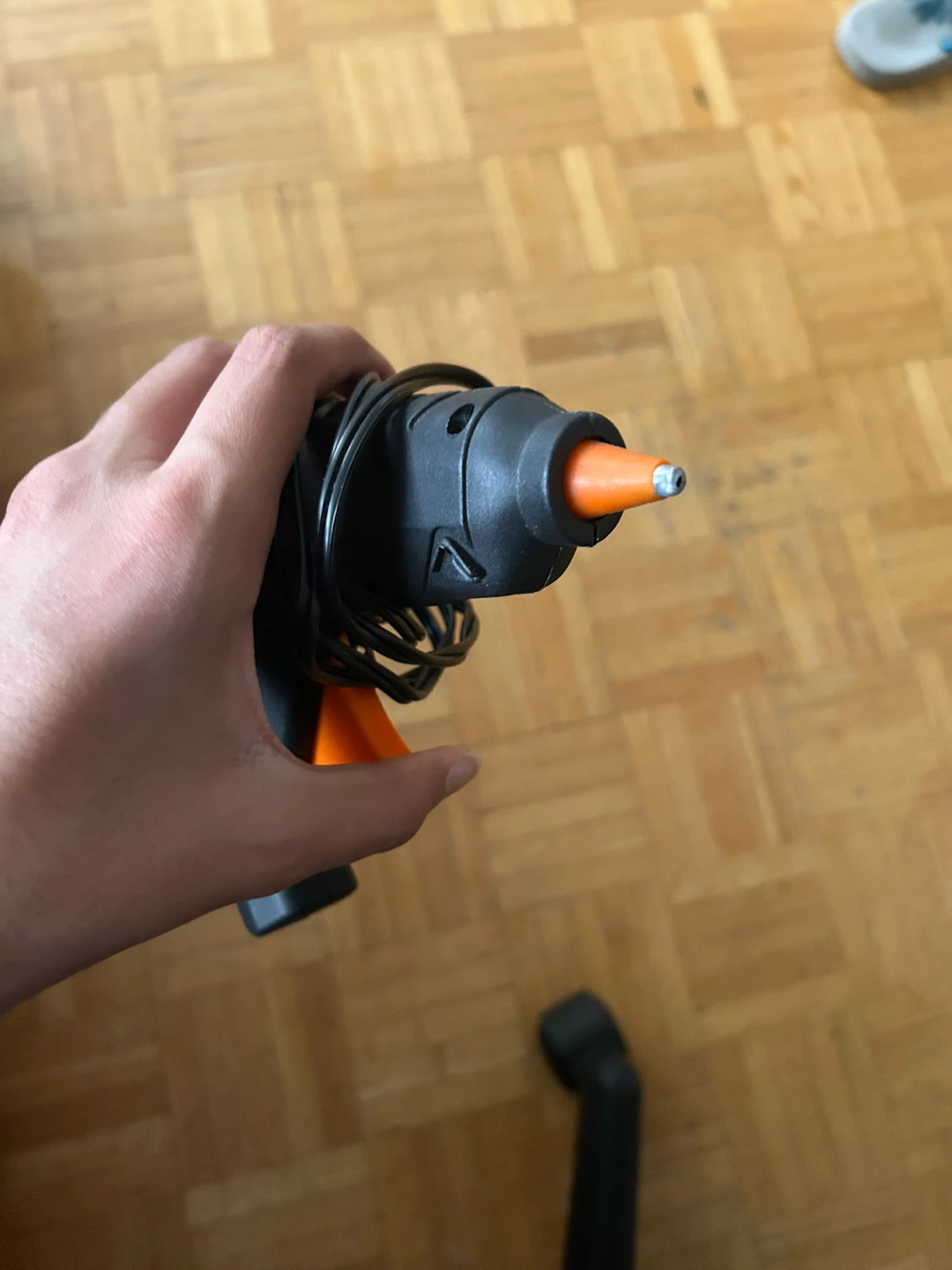 Black and Orange Corded Glue Gun