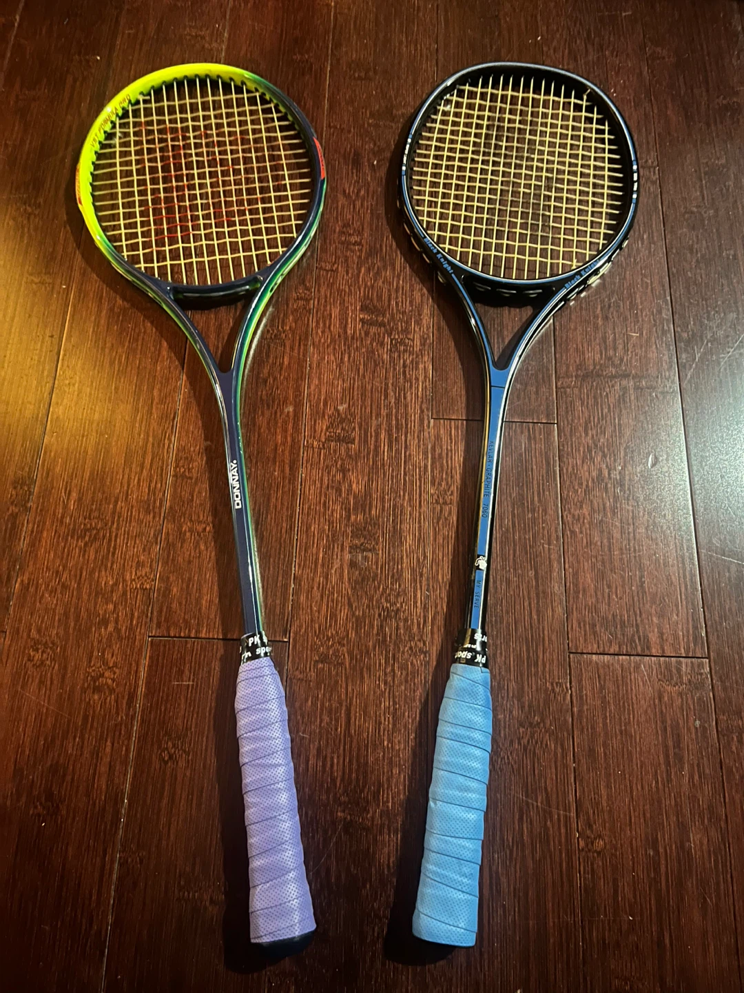 Squash Rackets (Donnay & Black Knight) plus carrying cases