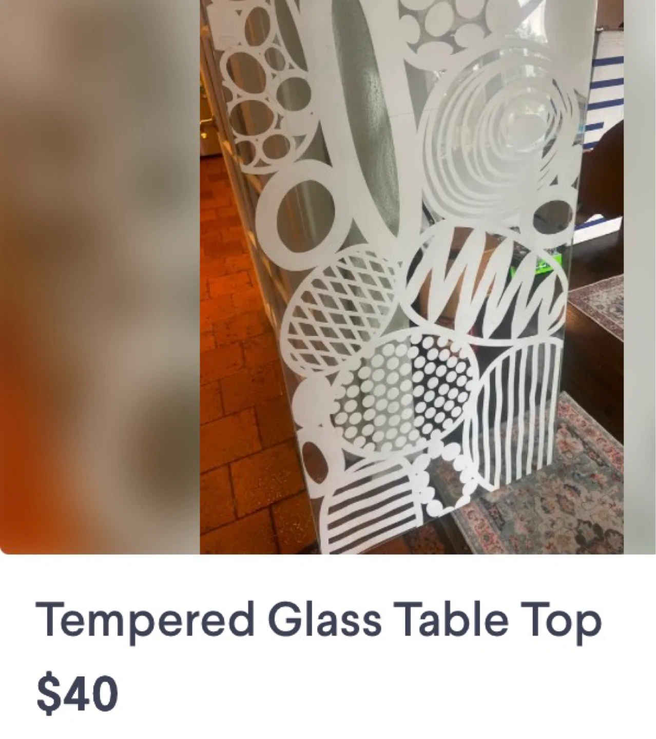 Tempered Glass Table Top