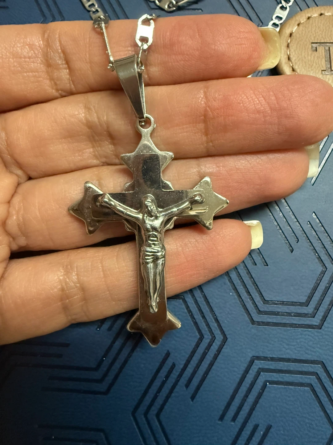 Men’s Stainless Steel Cross – Jerusalem Souvenir - photo 2