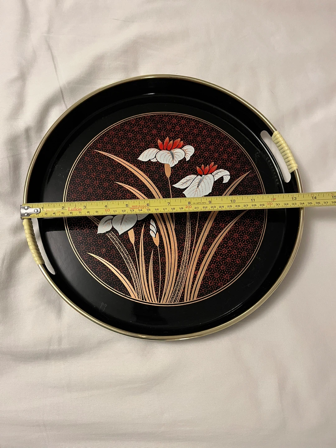 Vintage Decorative Tray with Floral Design - photo 2