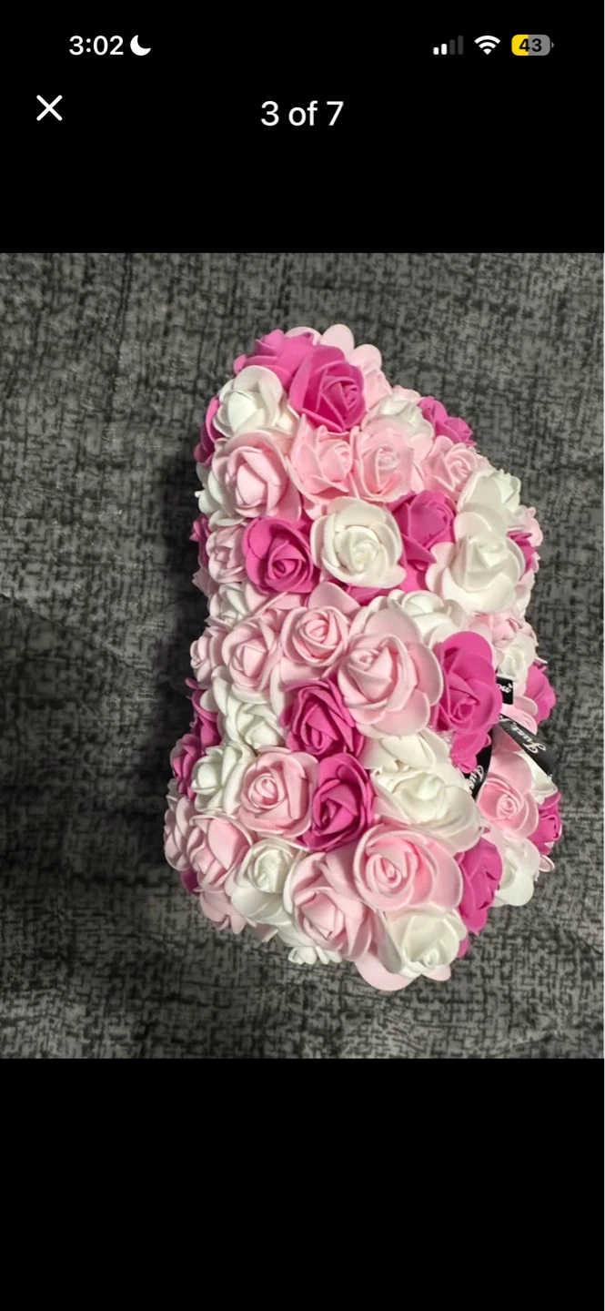Pink, White, and Rose Flower Teddy Bear - photo 3