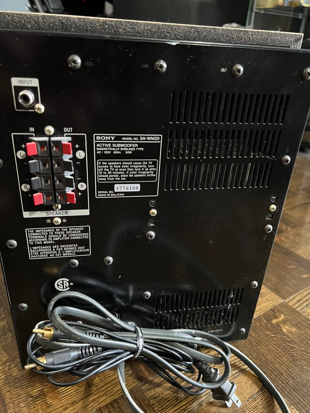 Sony Subwoofer (Active/Powered) SA-WM20 - photo 2