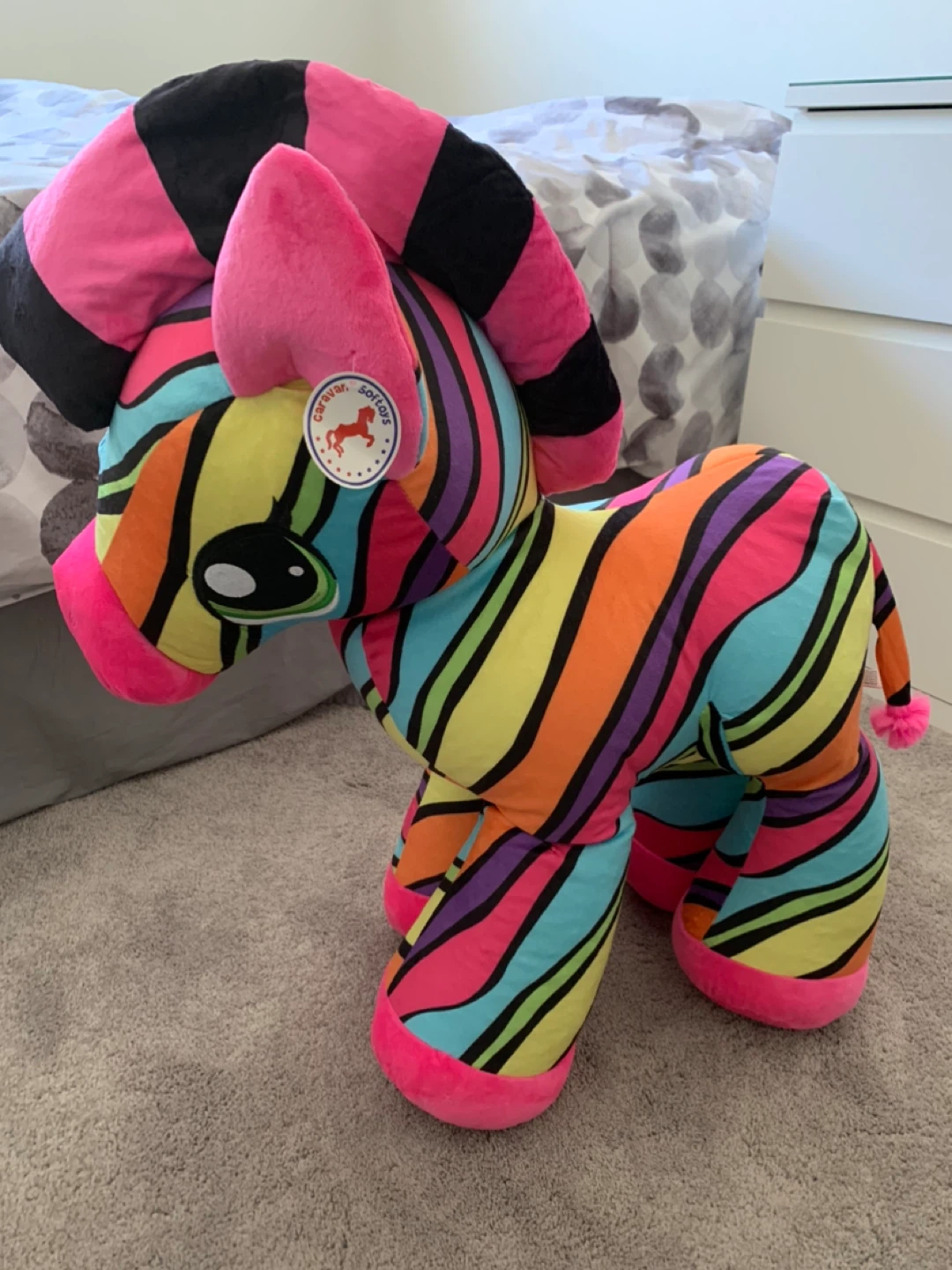 "Stripey" Rainbow Zebra Plush Toy