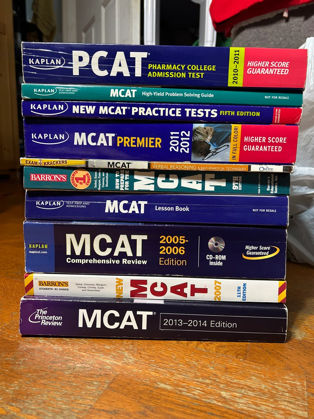MCAT and PCAT Test Prep Books - Kaplan, Barron's, Princeton