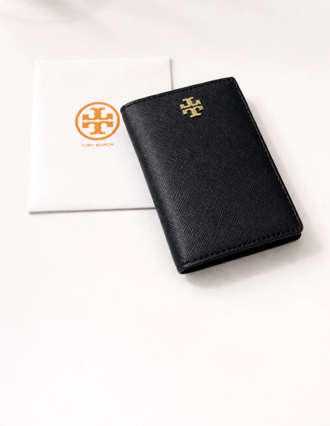 Tory Burch Black Leather Card Holder