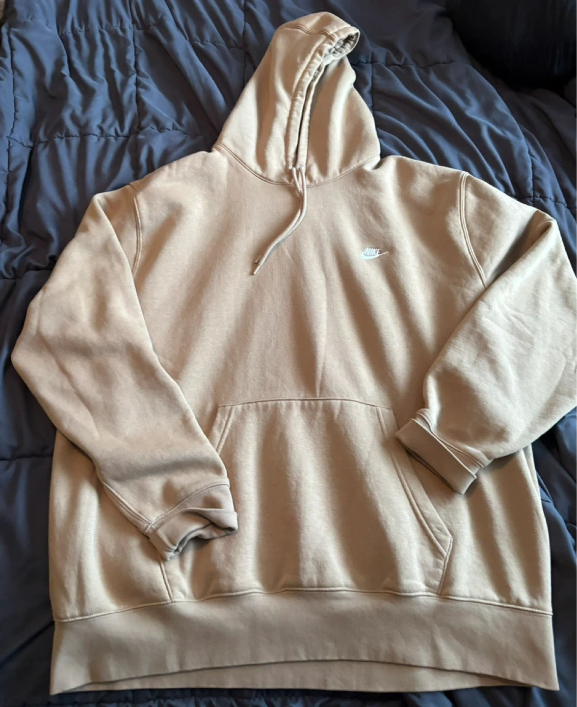 Nike Hoodie Fleece Pullover Tan XXL