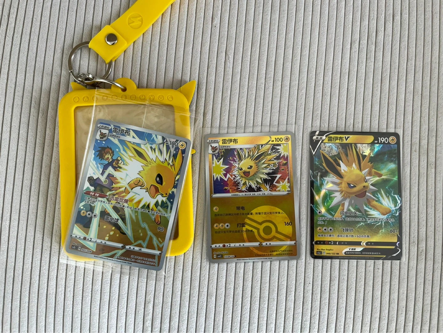 Pokemon Jolteon Trading Cards with Card Holder