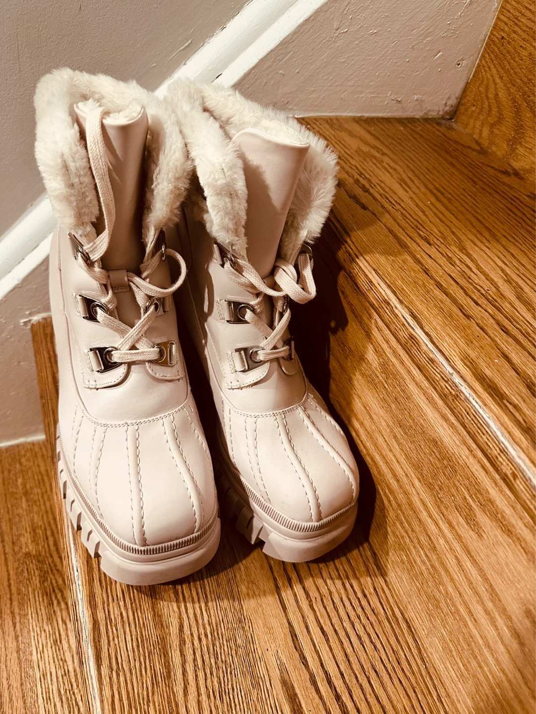 Women's Pink Faux Fur Lined Winter Boots - photo 3