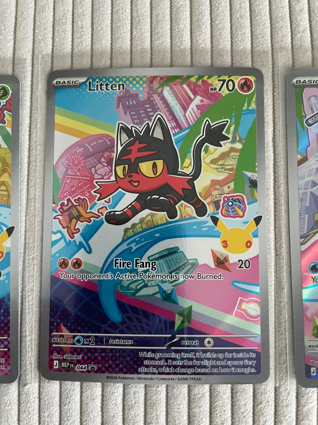 Pokemon Cards - Litten, Rowlet, Popplio - photo 3