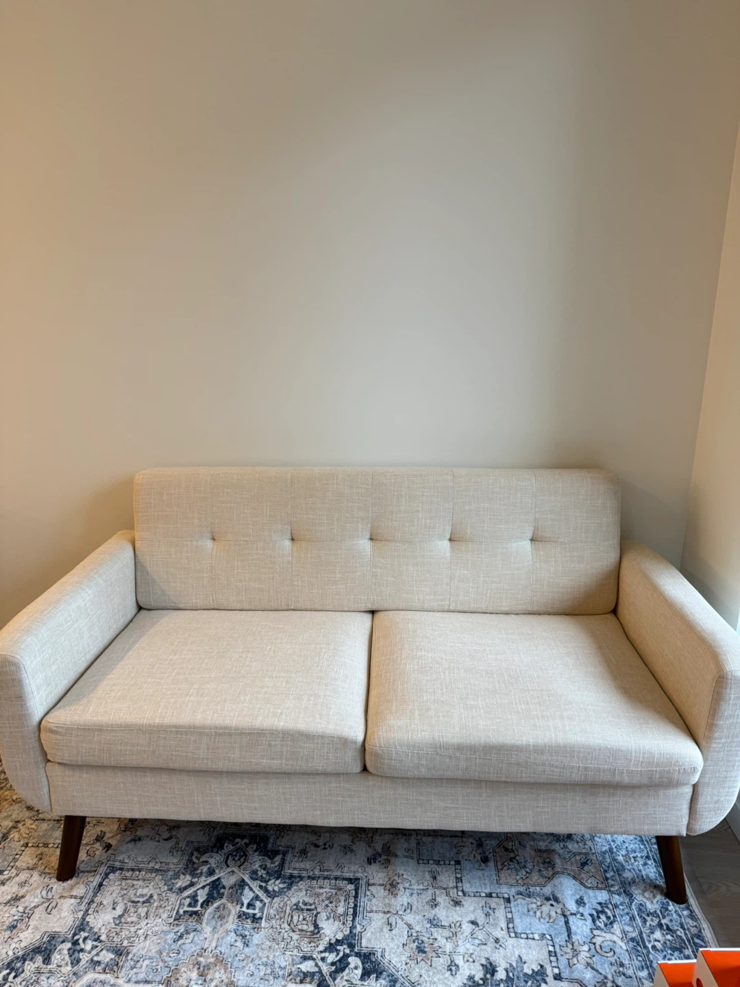 LIKE NEW Cream Loveseat Sofa