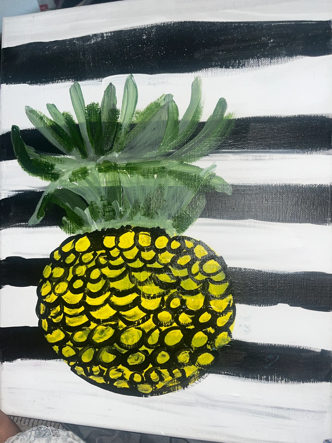 Acrylic Painting of a Pineapple